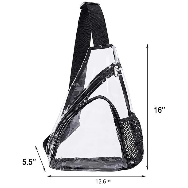Clear PVC Crossbody Bag With Adjustable Strap 4
