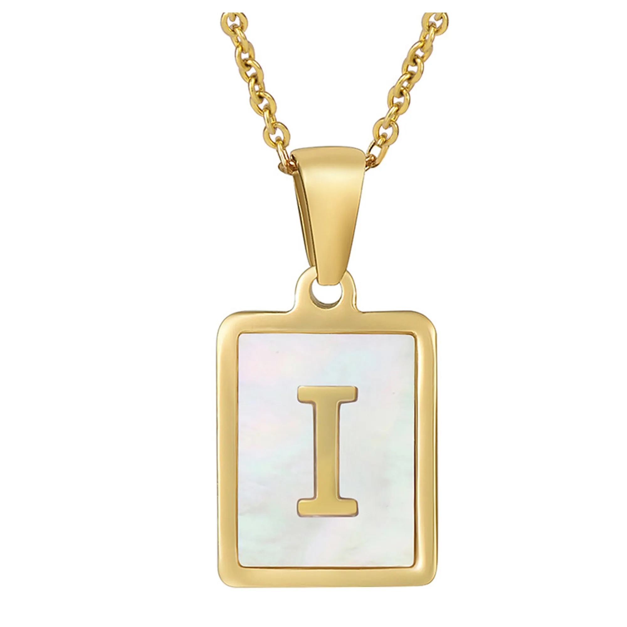 Stainless Steel Alphabet Necklace 9