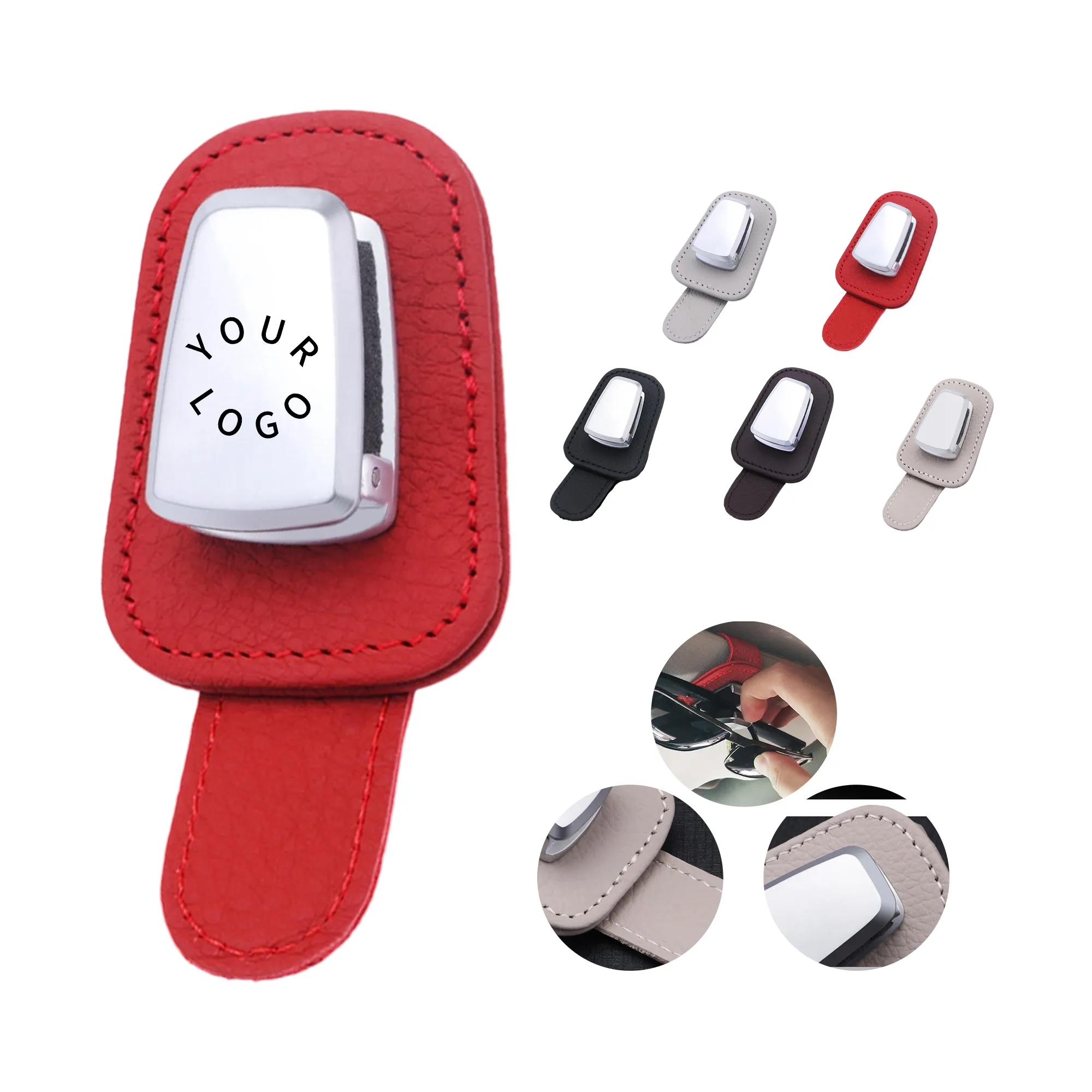 Leather Sunglasses Clip 7