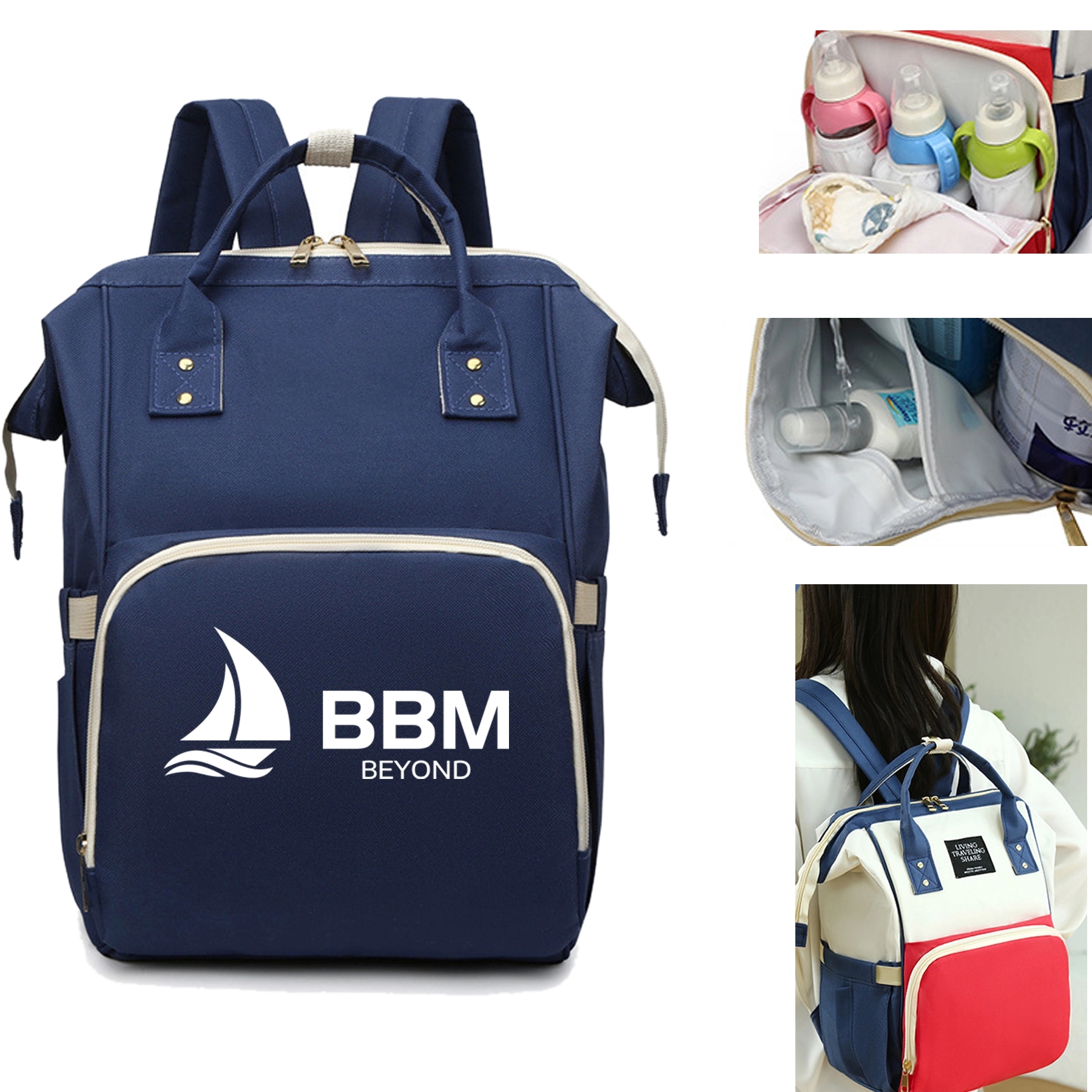 Oxford Wet & Dry Separation Diaper Backpack 2