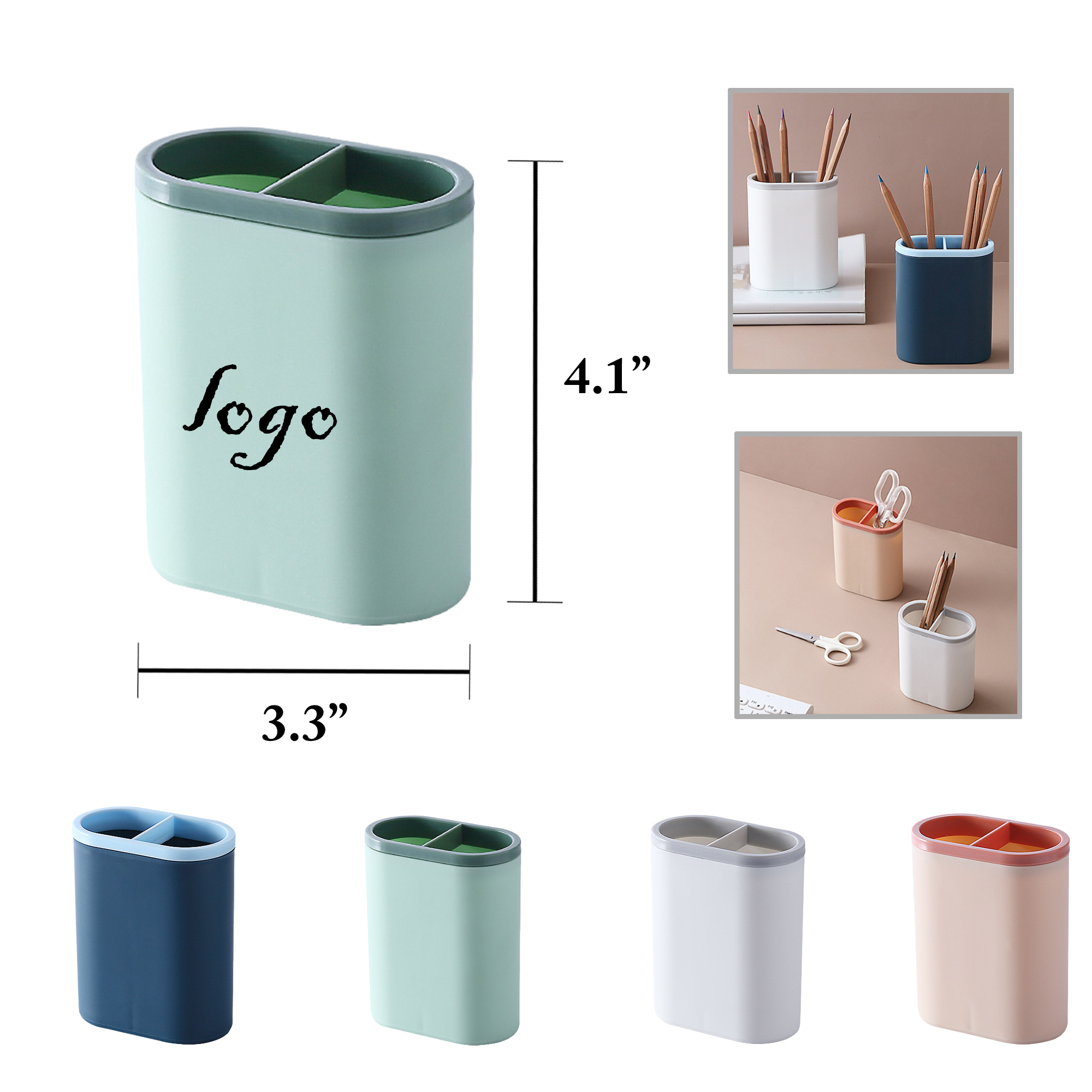 MOQ100 Student Desk Pen Holder Office Organizer 4