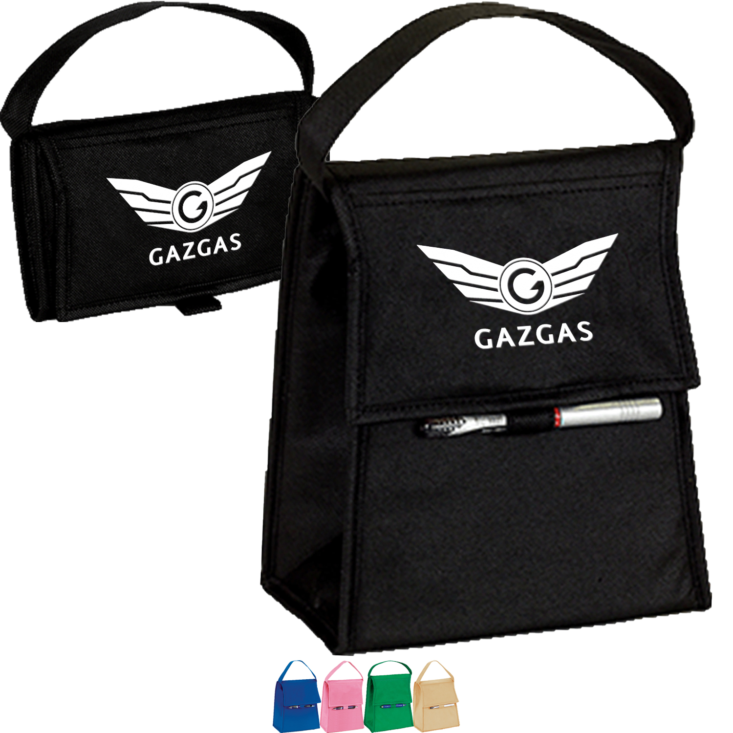 Foldable Insulated 6 Pack Lunch Cooler Bag (8.5” x 10” x 5”) 3