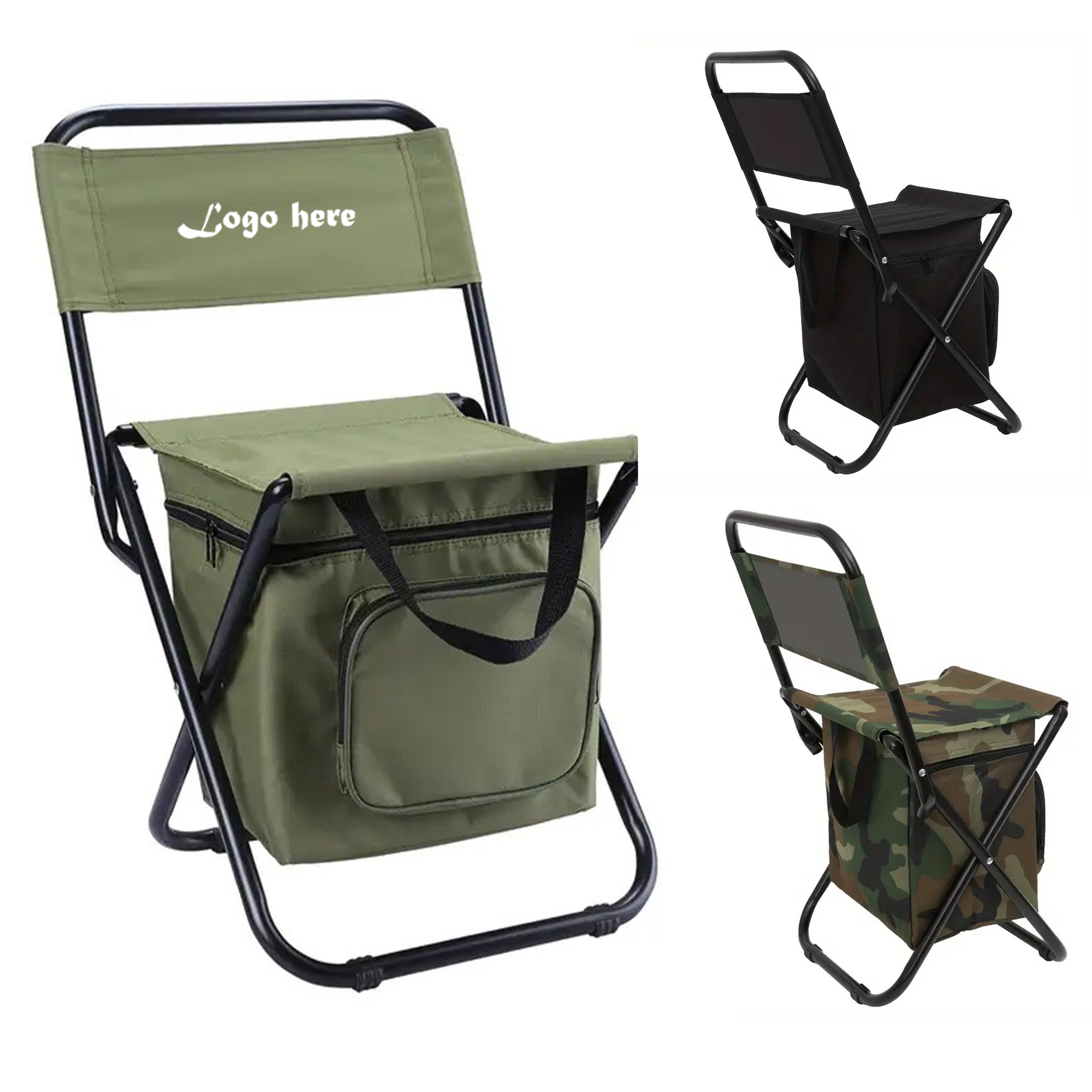 Outdoor Folding Chair with Cooler - 3-in-1 Design 1