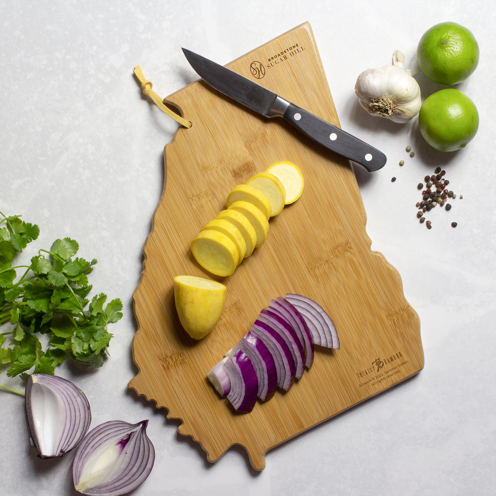 Georgia State Shaped Serving and Cutting Board with Artwork by Summer Stokes 9