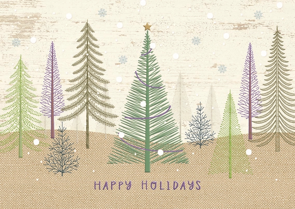 Pastel Pines Holiday Cards 1
