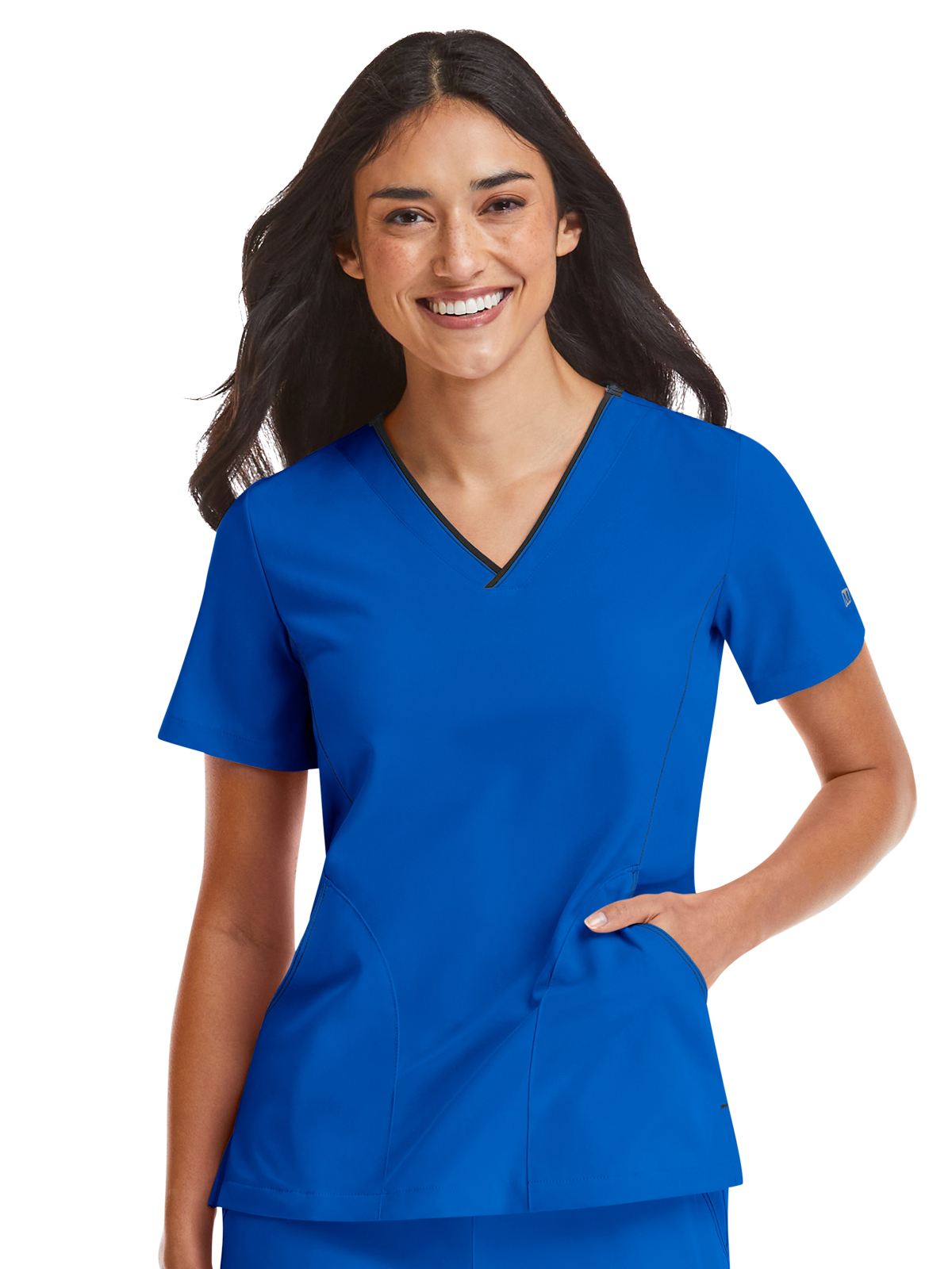 Maevn - Matrix Impulse - Women's Three-Pocket Contrast Stitching V-Neck Top 35