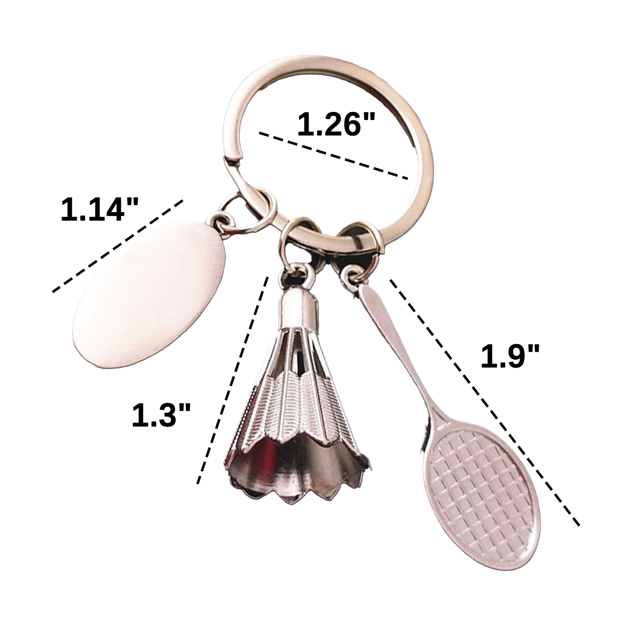 Badminton Keychain 3D Fun and Sporty 5