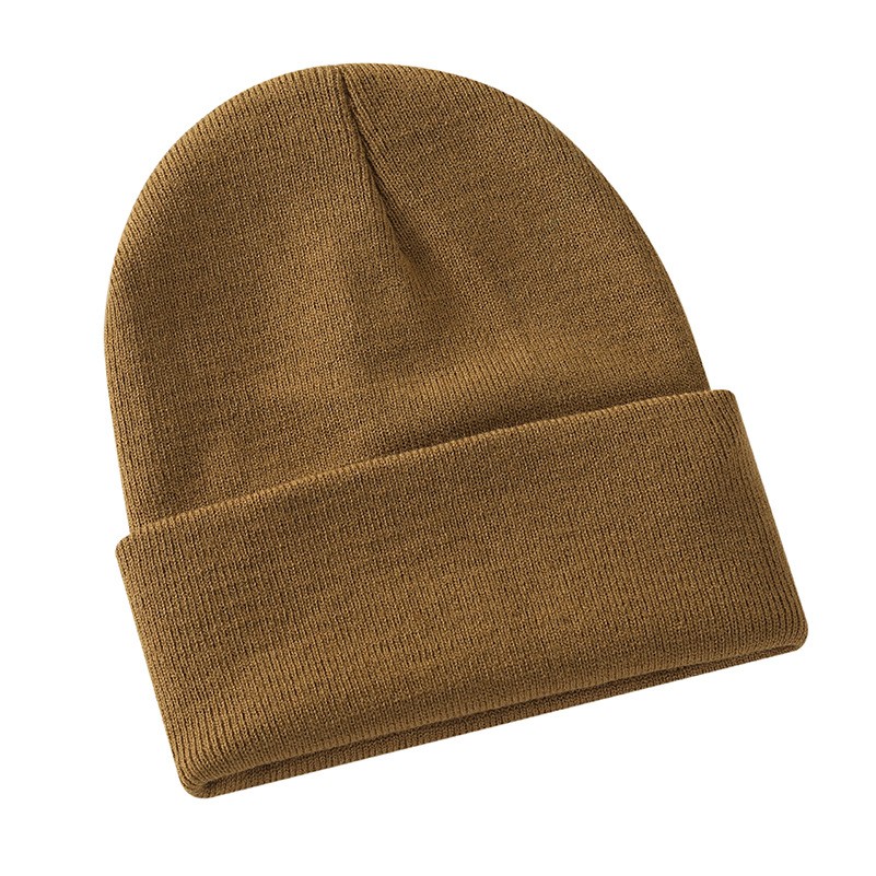 Custom Embroidery Solid Color knitted Beanie 7
