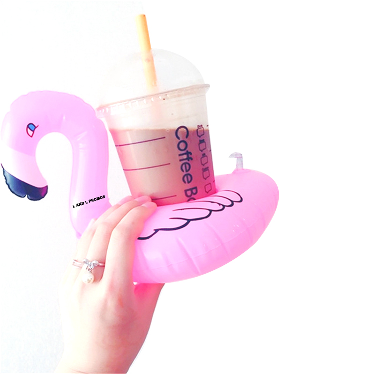 Inflatable Pink Flamingo Floating Coaster 2