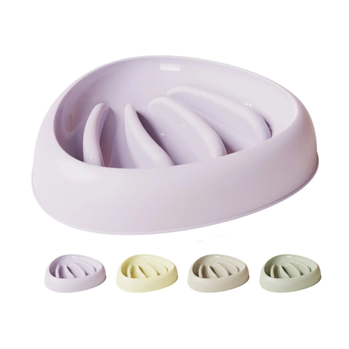 Plastic Pet Bowl with Slow Feed Structure for Safety 6