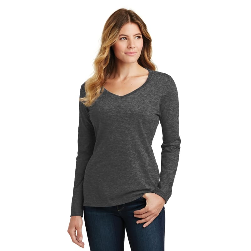 Port & Company Women's Long Sleeve Fan Favorite V-Neck Tee. 85
