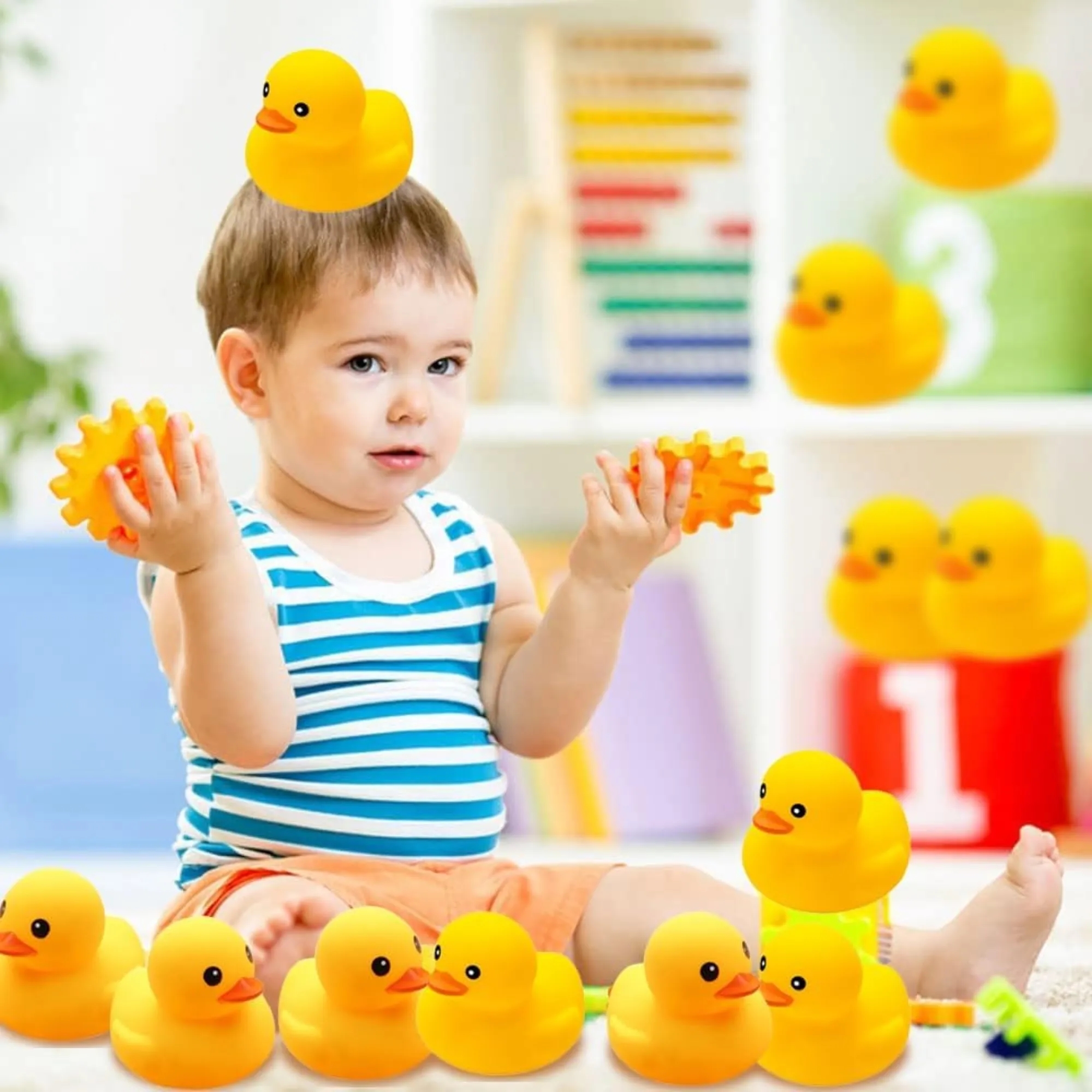 Baby Bath Toy Mini Sound Duck 3