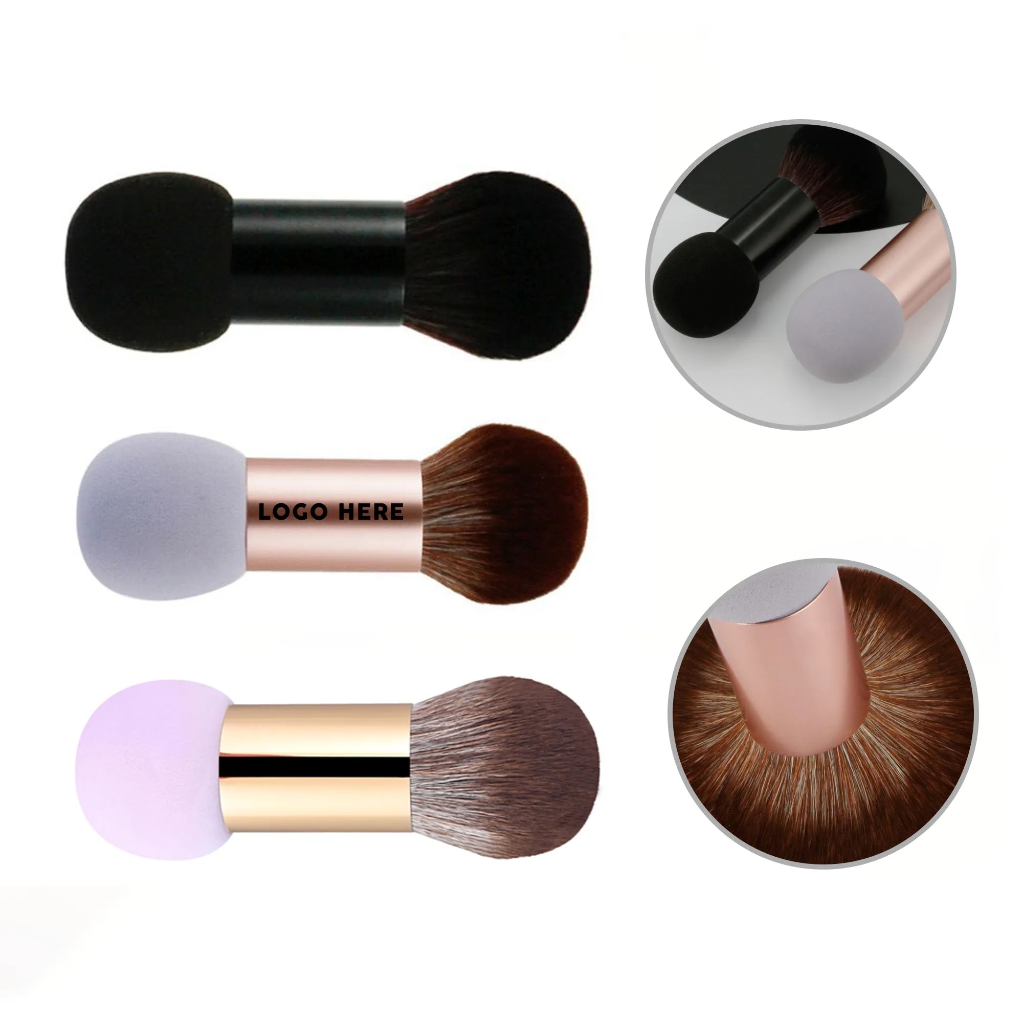 Double Ended Portable Mini Cosmetic Brushes 4