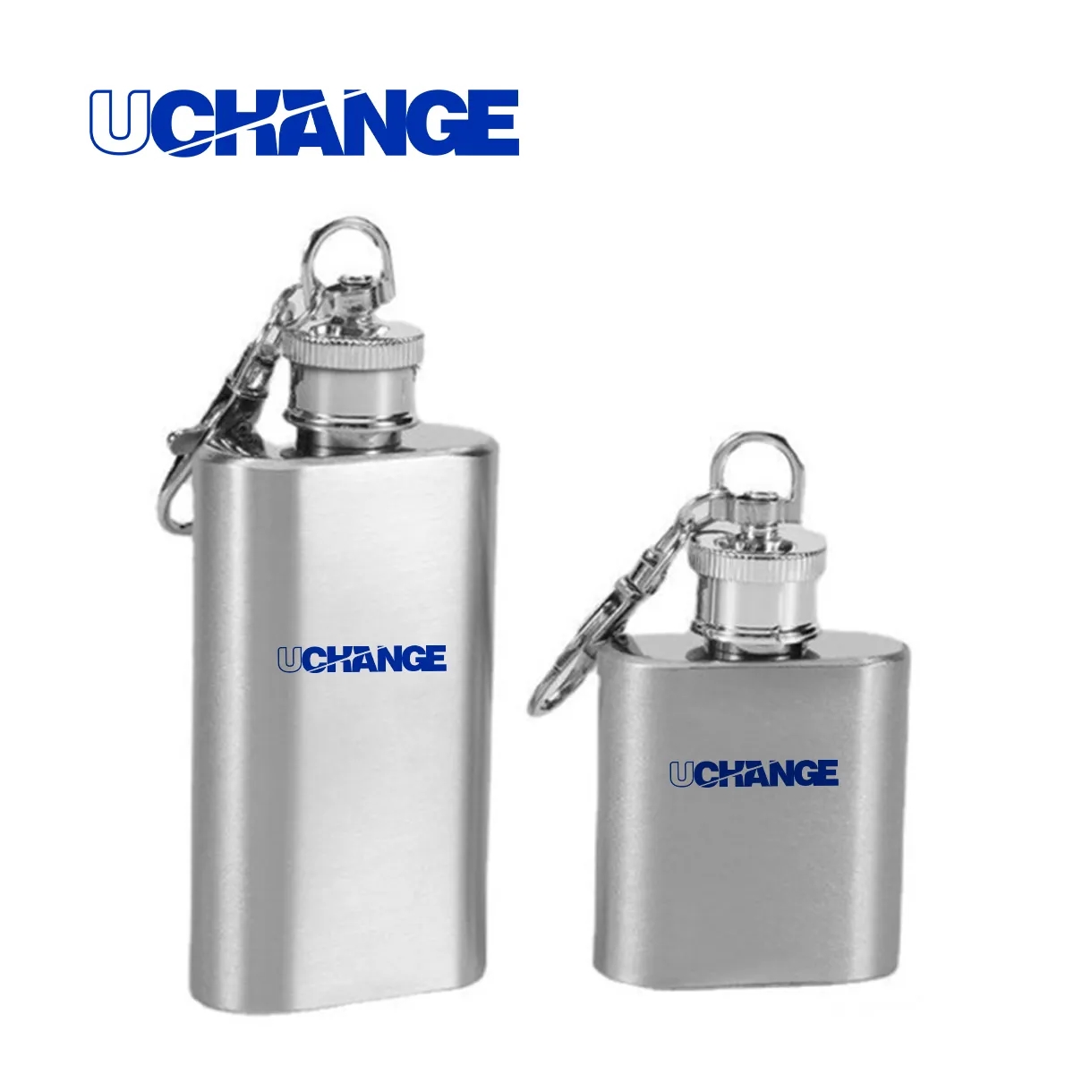 Mini Stainless Steel Flask Keychain 1-2 Oz. 6