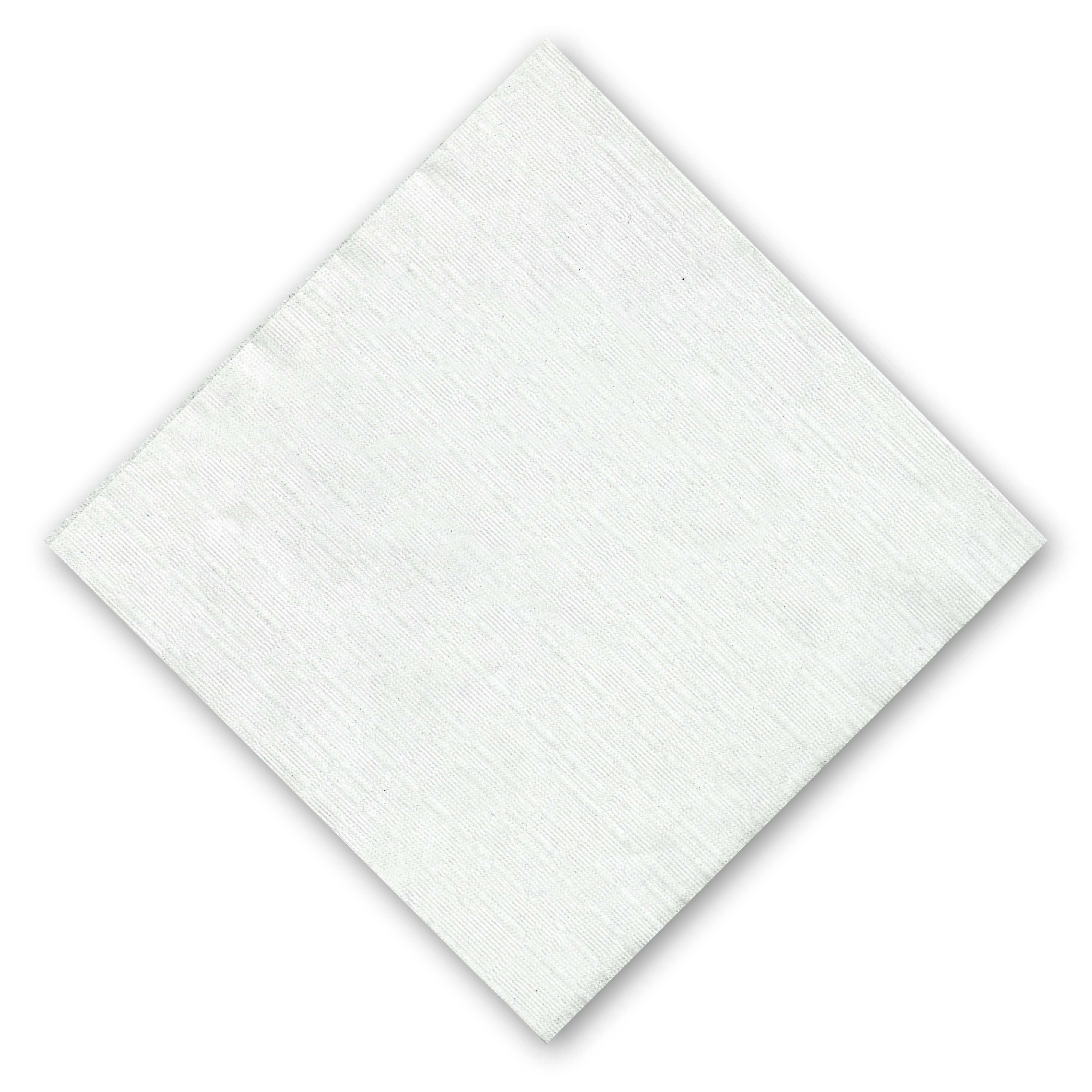1-Ply White Beverage Napkin - Linen Embossed 3