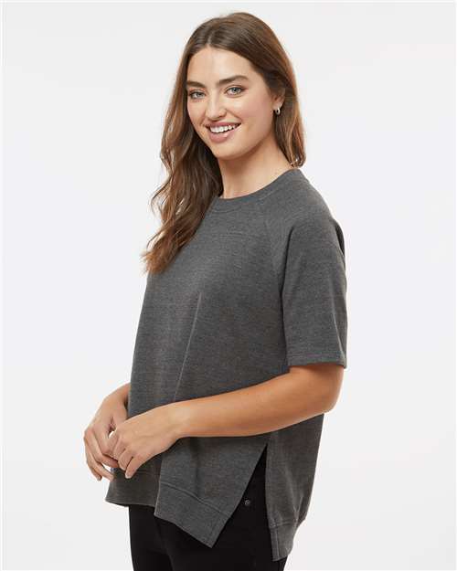 Women's French Terry Short Sleeve Crewneck Sweatshirt - W23711 20