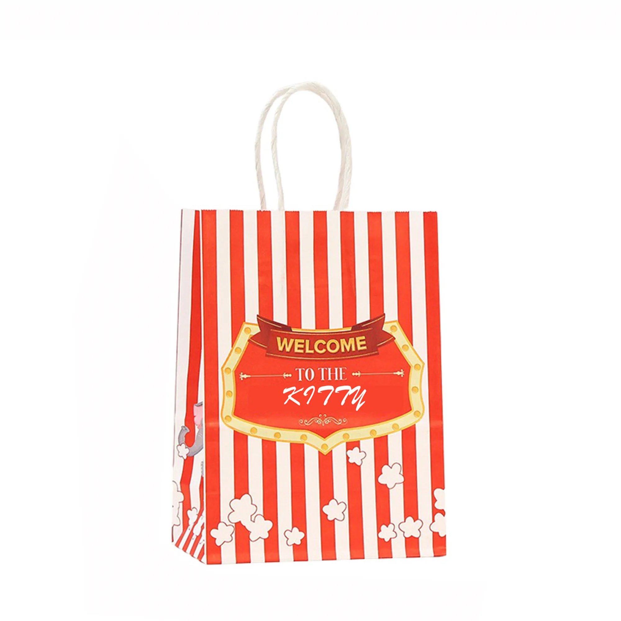 Circus-Themed Kraft Paper Tote Bag 7