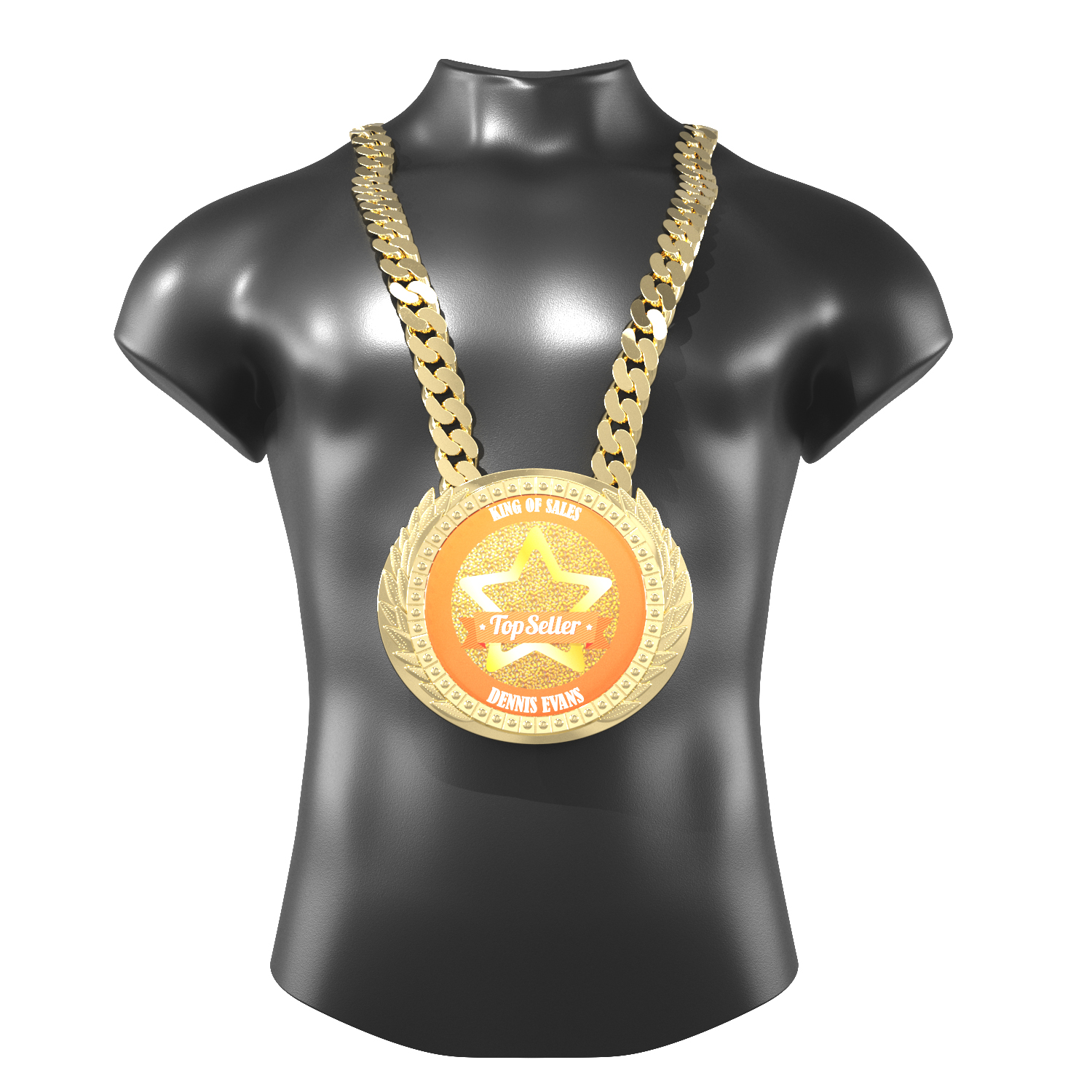 Express Vibraprint® Lite Champ Chain Medal w/ Plastic Chain 10