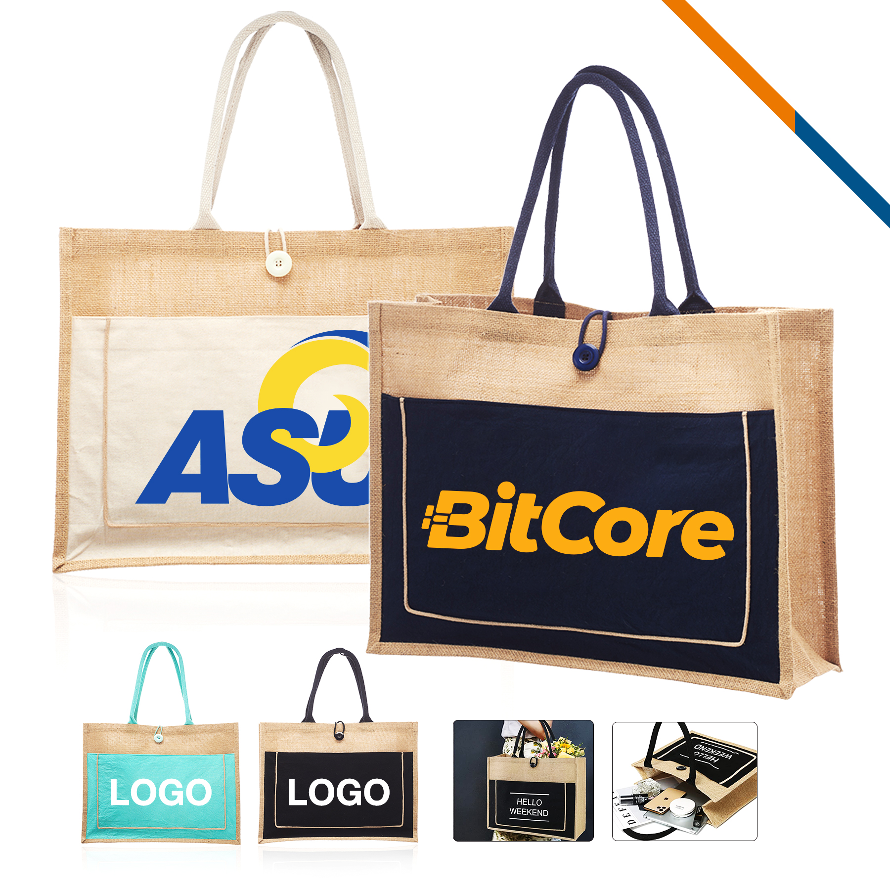 Hilda Tote Bag, custom tote bag with logo imprint 2