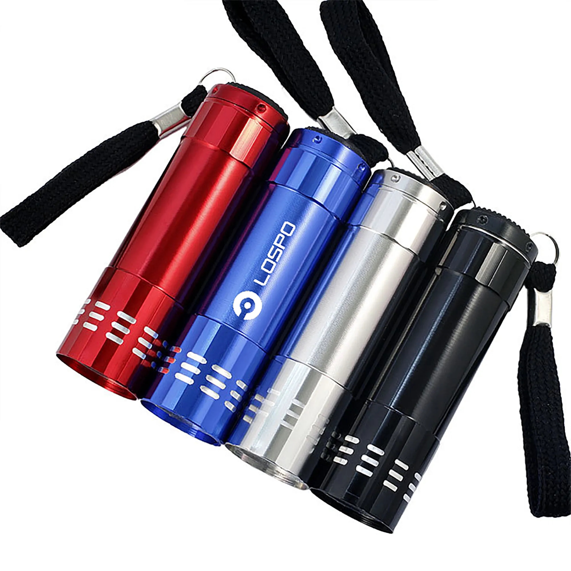 Full Color Aluminum 9LED Flashlight MOQ 100PCS 2