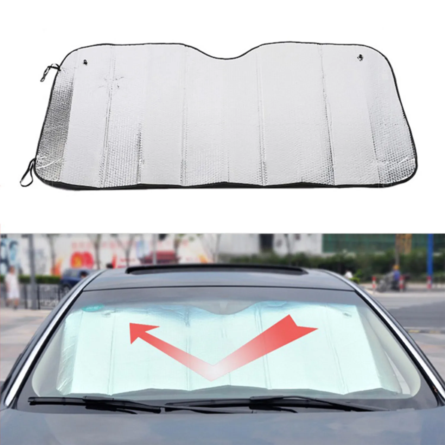 Foldable Car Sunshade Front Windshield Shades 1