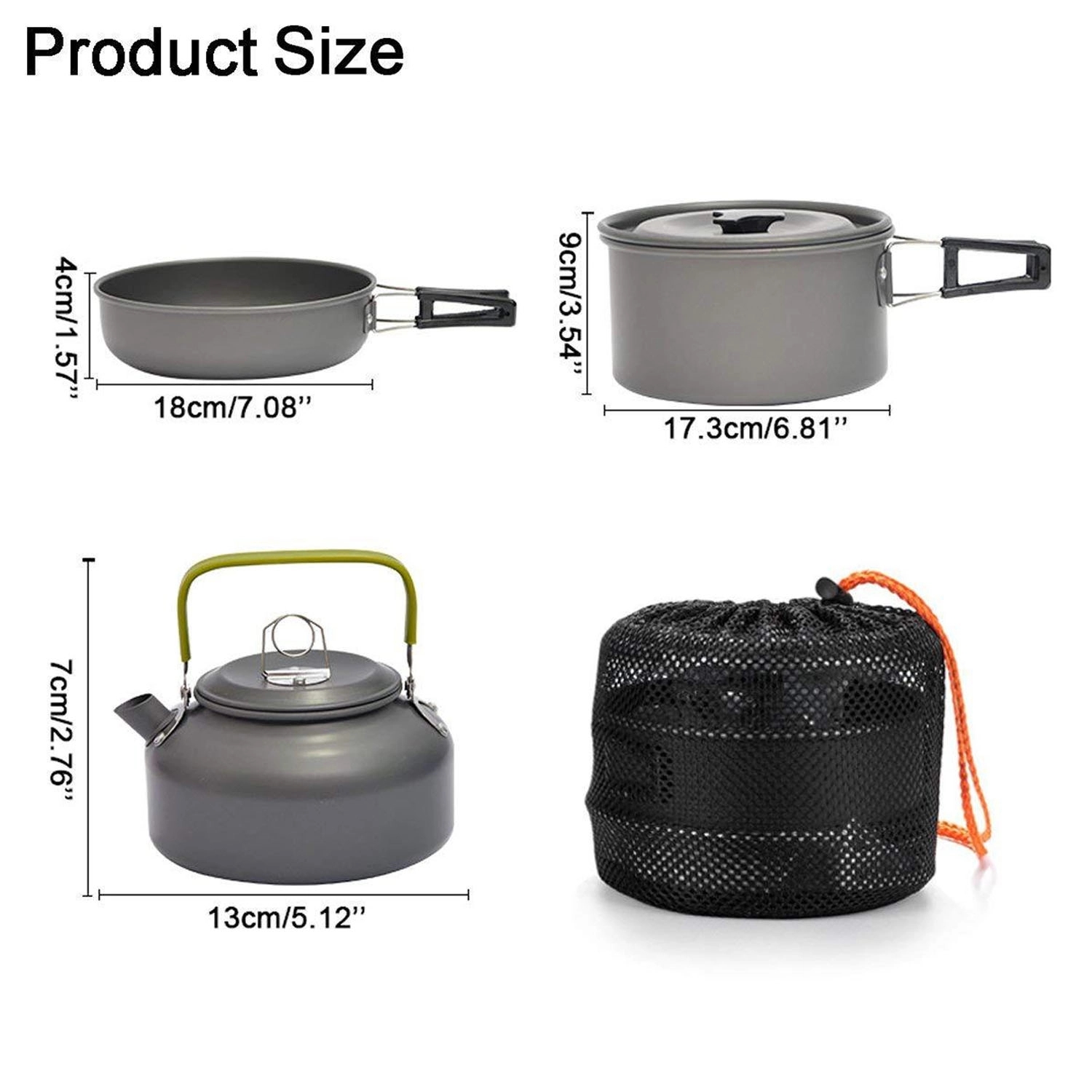 Camping Cookware Set Outdoor Cooking kit With Pot 3