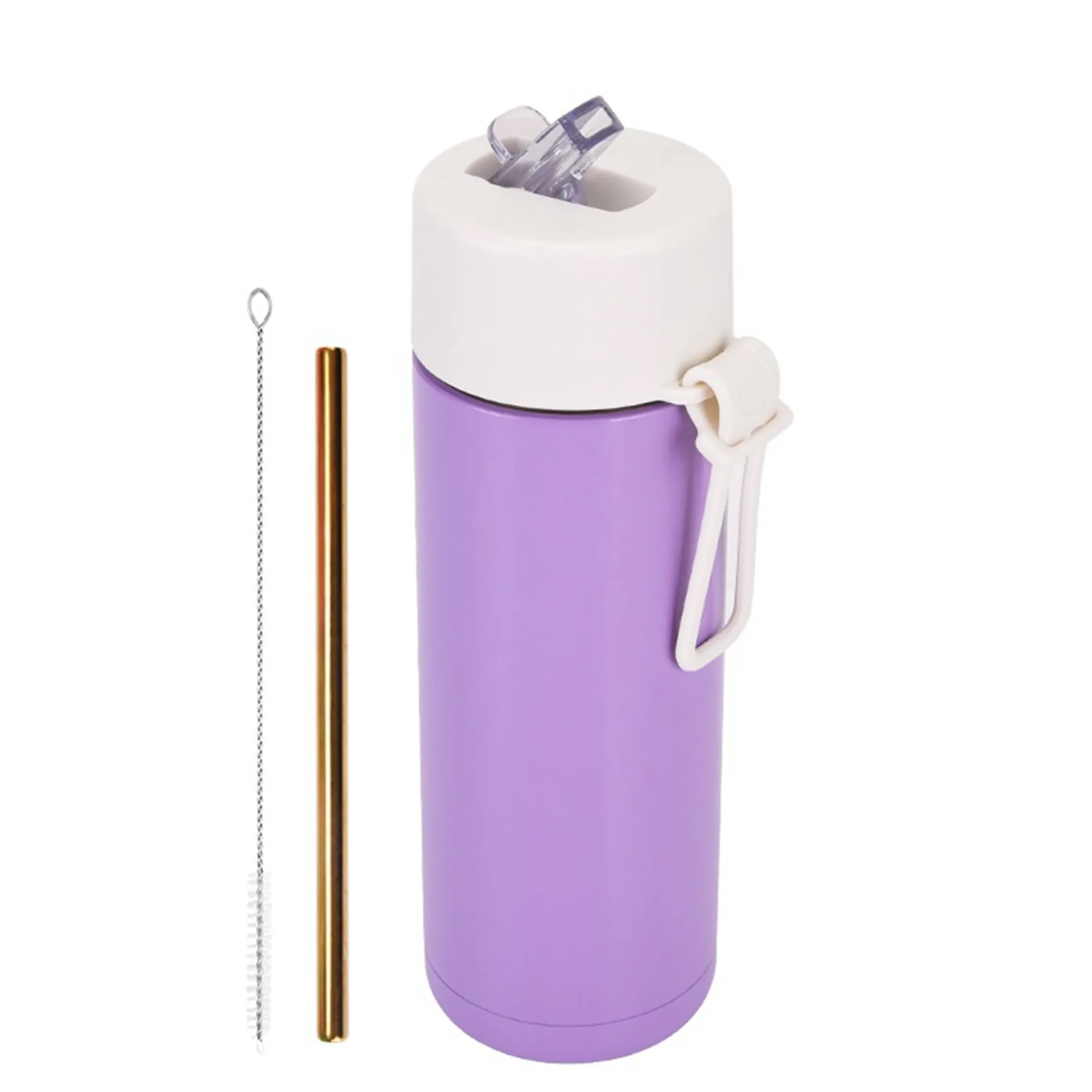 22 Oz. Stainless Steel Straw Cup with Silicone Strap 24