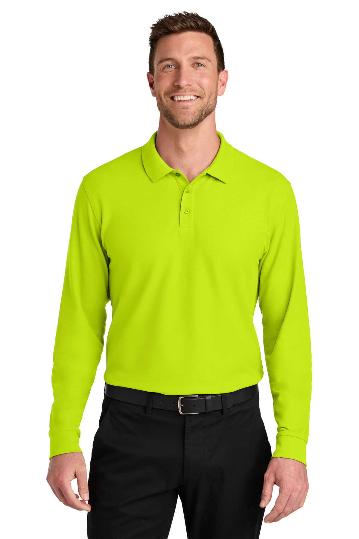 Port Authority Wearever Signature Pique Long Sleeve Polo K200LS 1