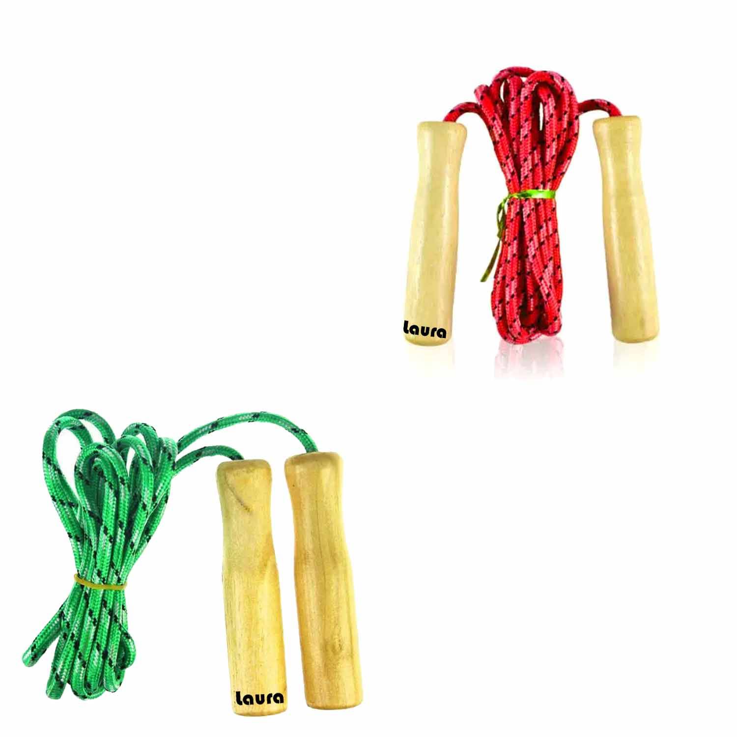 Skipping rope with wooden handle 4