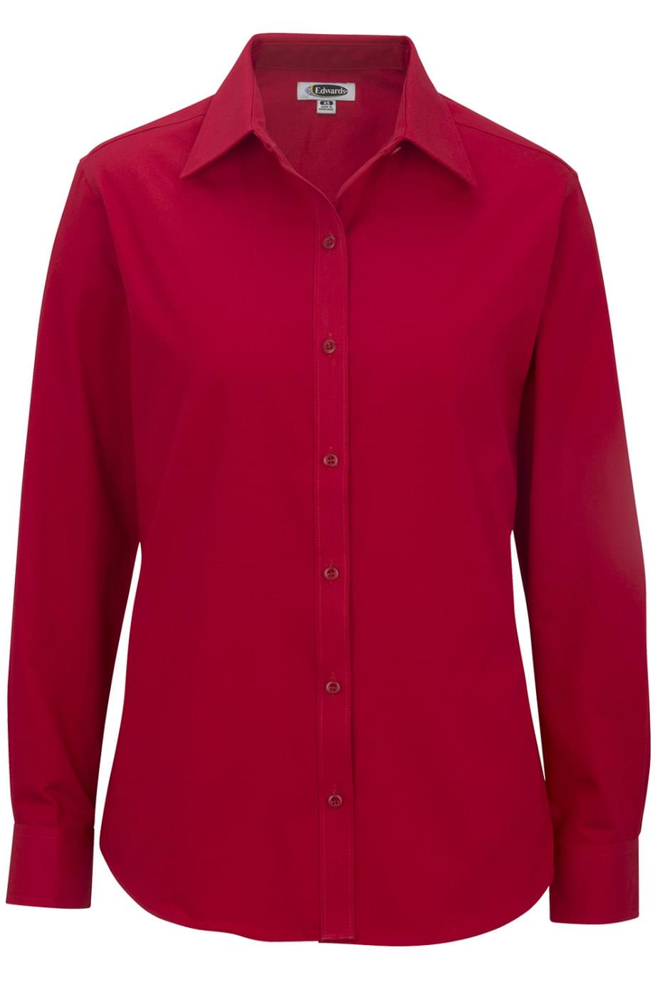 Ladies Cottonplus Long Sleeve Twill Shirt 7