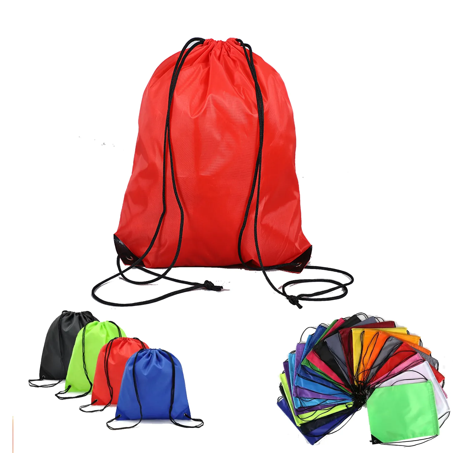 210D Polyester Drawstring Backpack 4