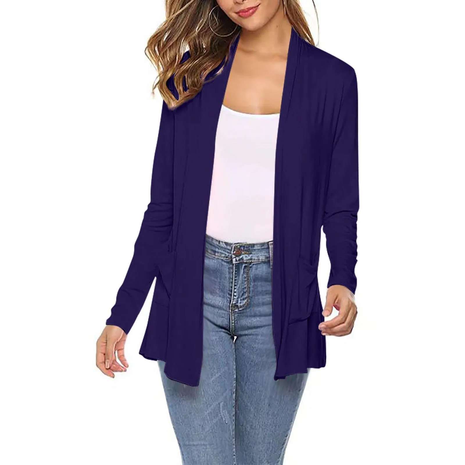 Open Front cardigan With Pockets 10