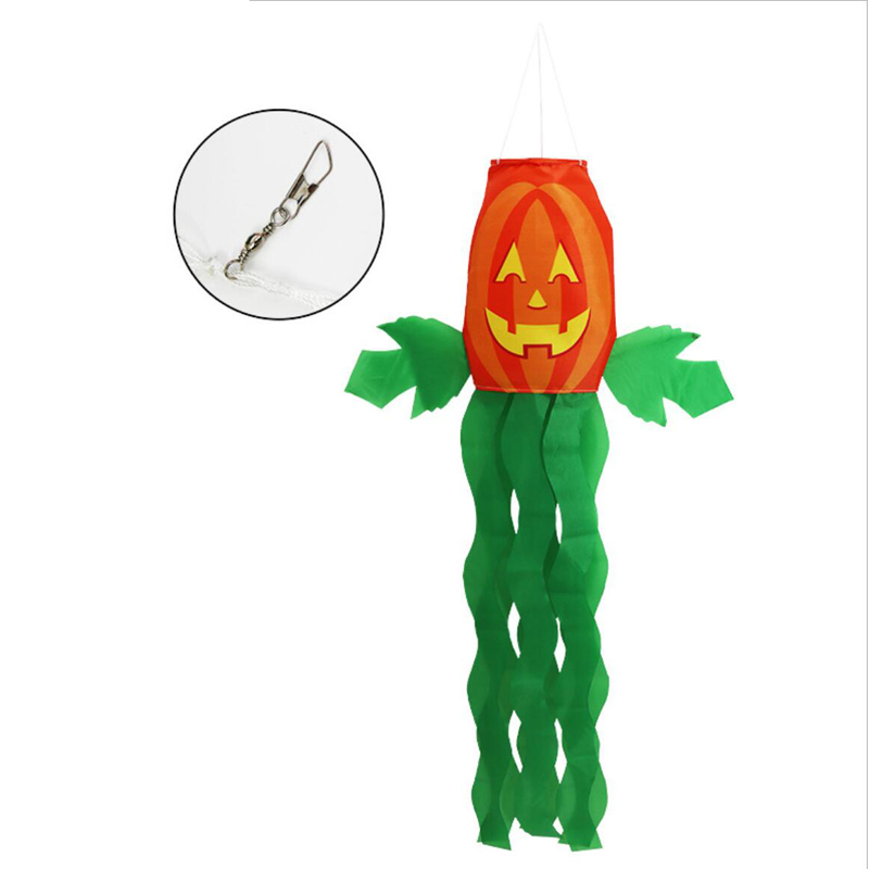 Halloween Pumpkin Ghost Windsock Flag