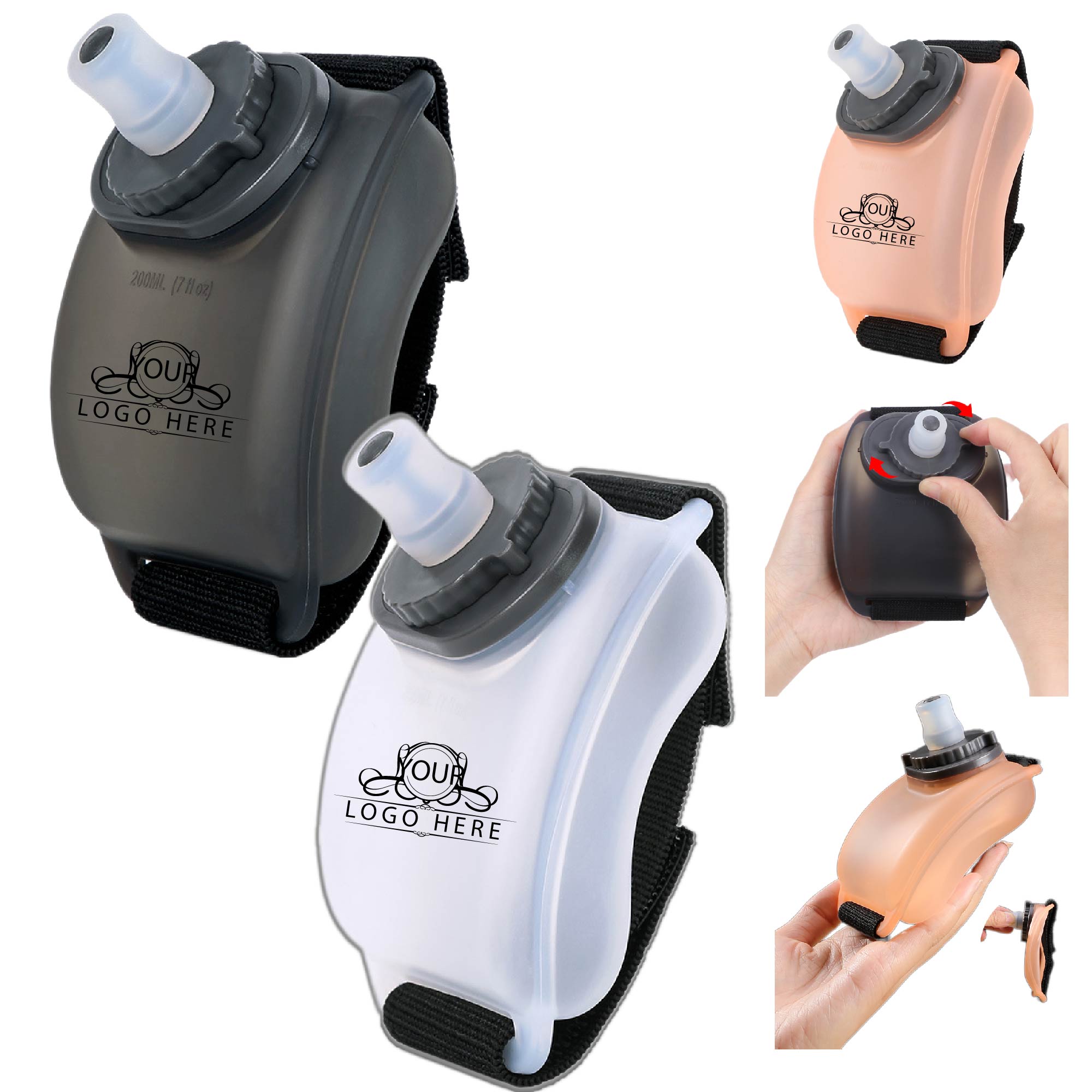 Portable Outdoor Sports Silicone Wrist Water Bottle 2