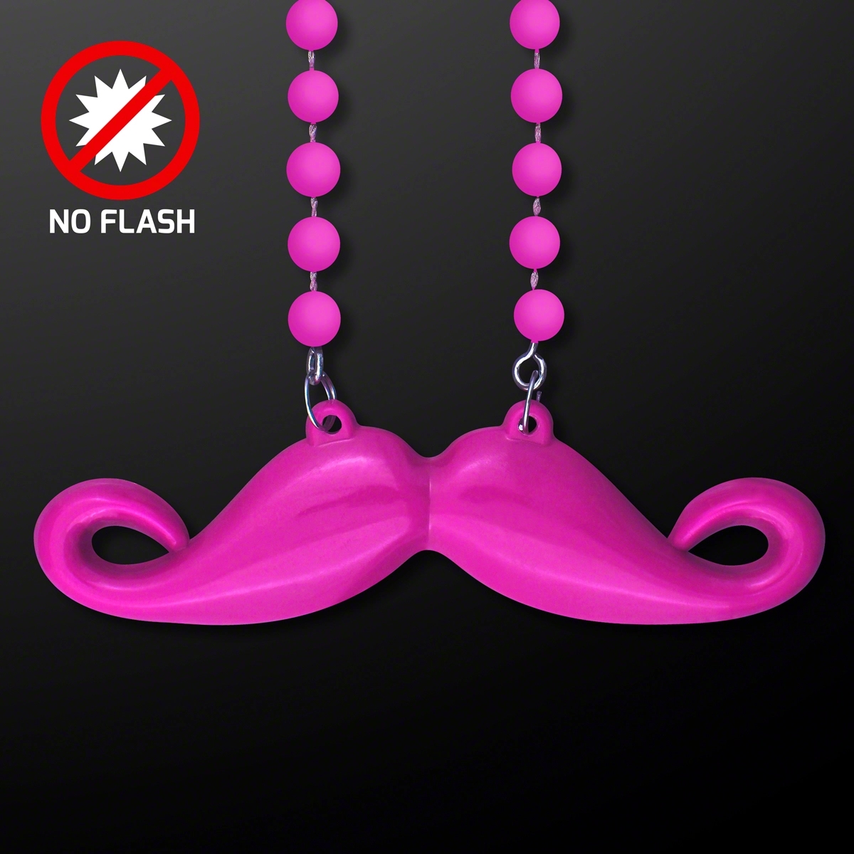 Mardi Gras beads with hipster mustache pendant 7