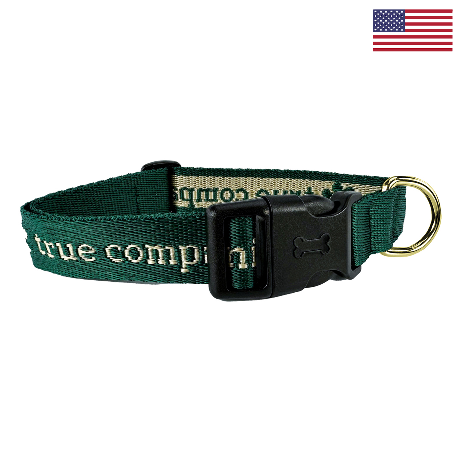 1" Woven Pet Collar w/ Gold Colored Hardware - "Select" Weave 17