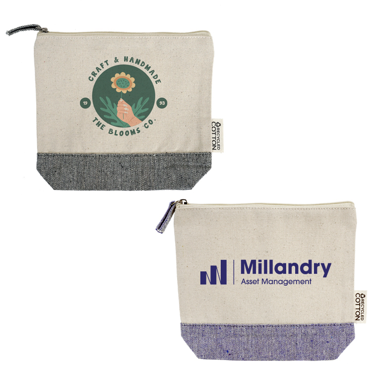 Baltimore Recycled Cotton Two Tone Everyday Pouch 12