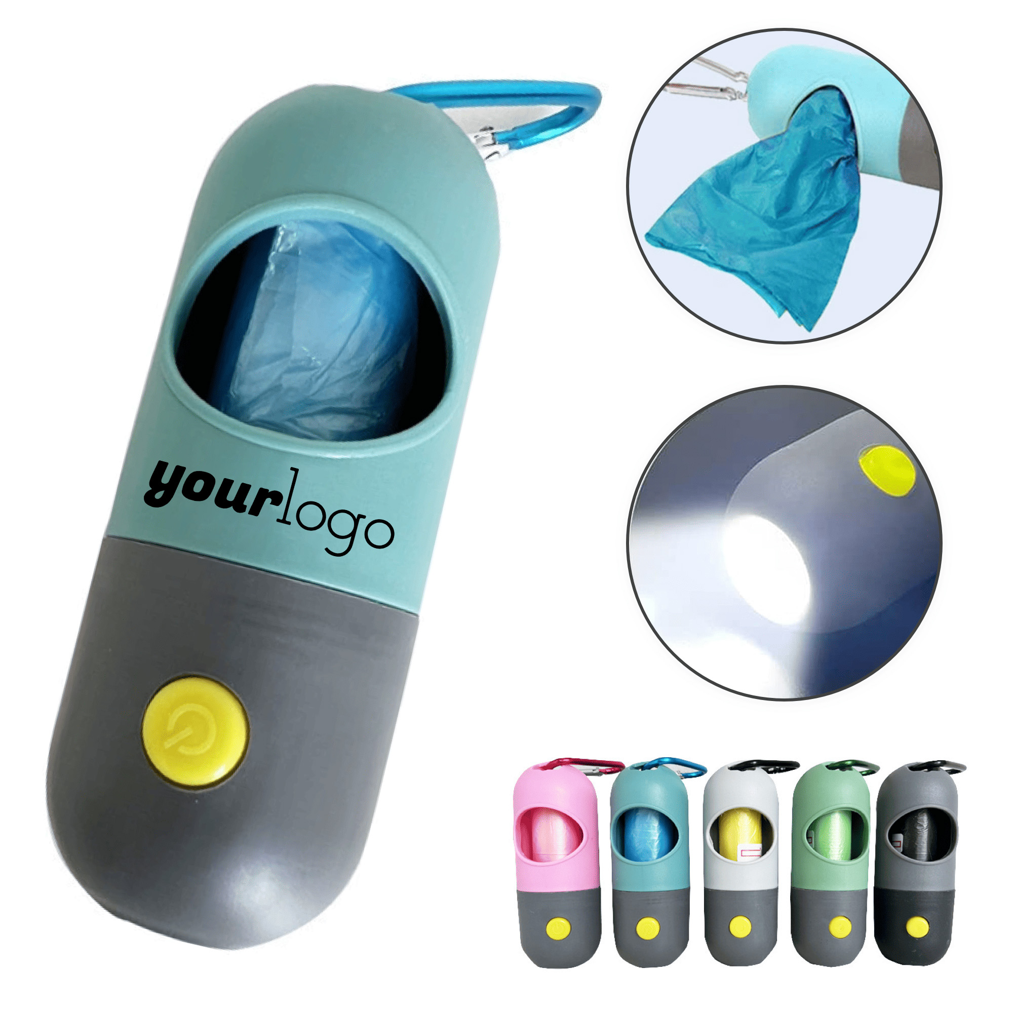 LED Flashlight Pet Waste Bag Dispenser 1
