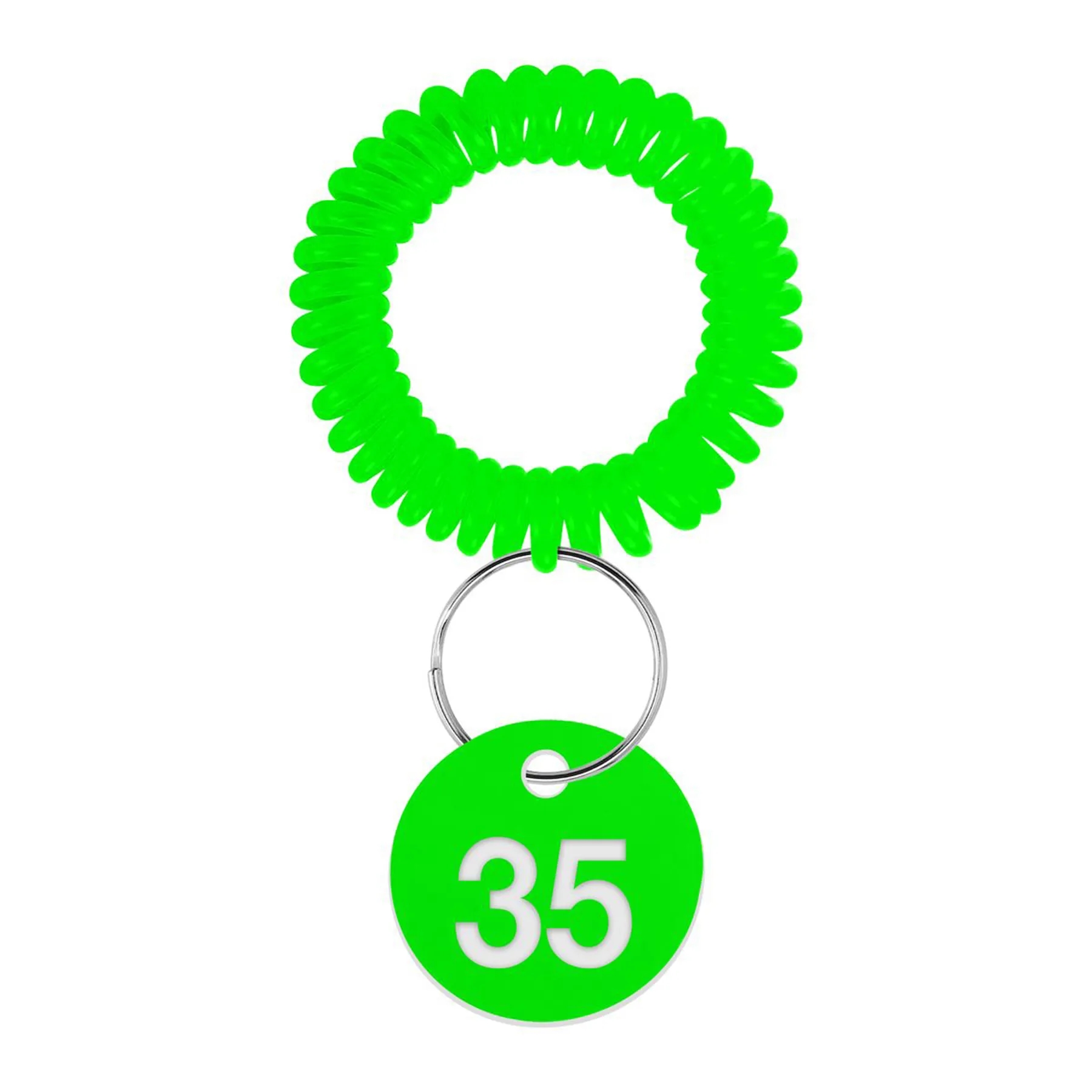 EVA Plastic Spring Wristband with Keychain 1