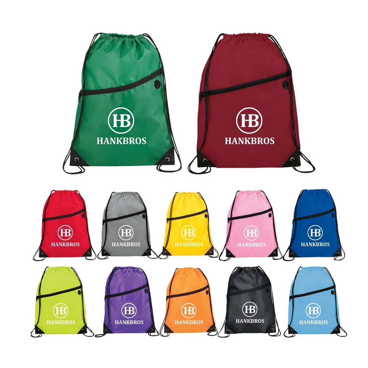 Promotional Drawstring Backpack with Earphone Hole 2