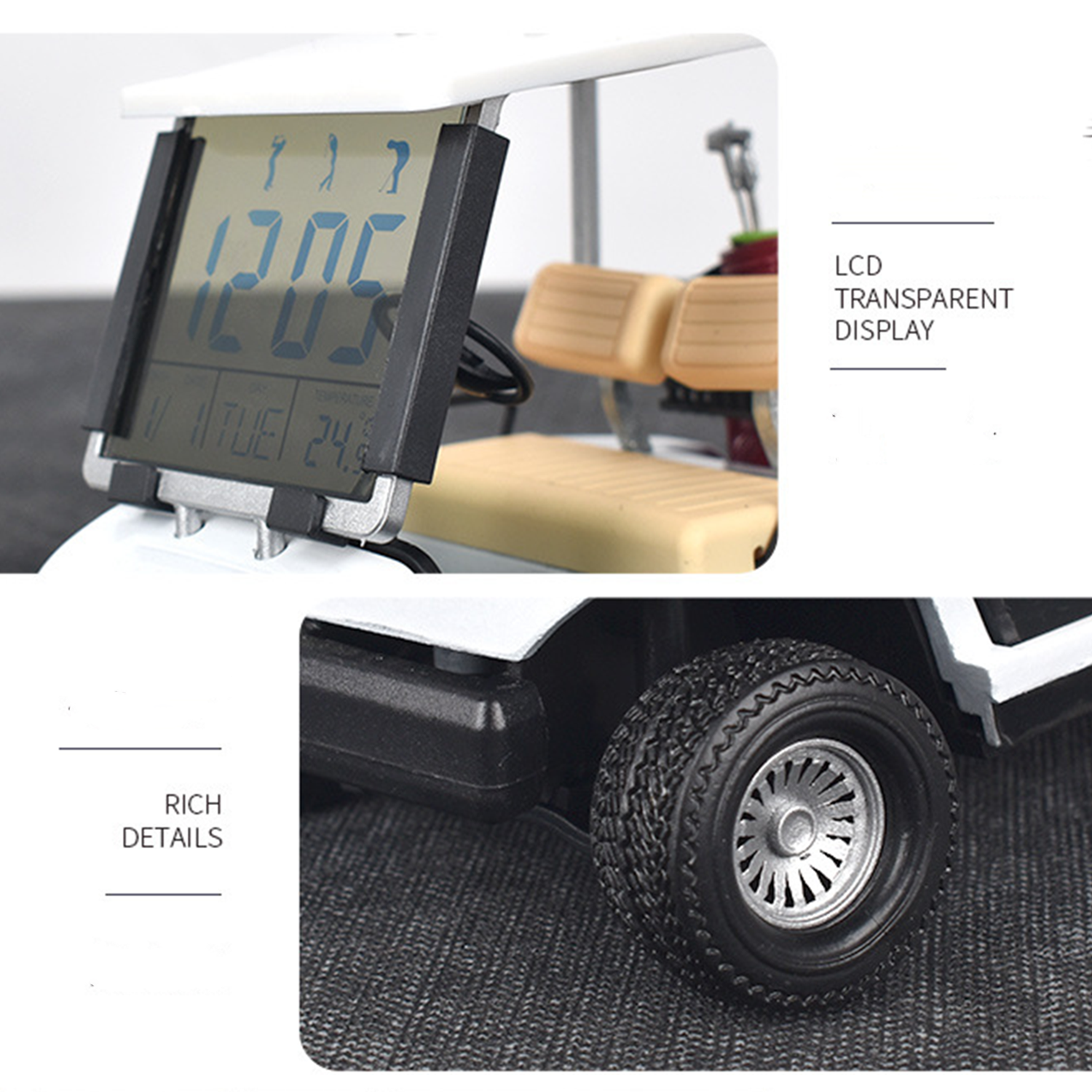 Innovative Multi-functional Golf Cart Alarm Clock 4