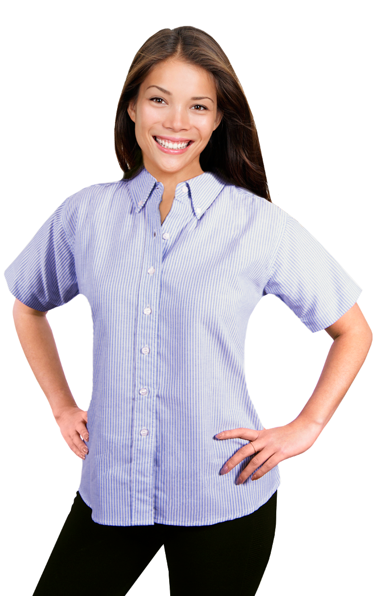 Ladies' Short-Sleeve Oxford Shirt 14