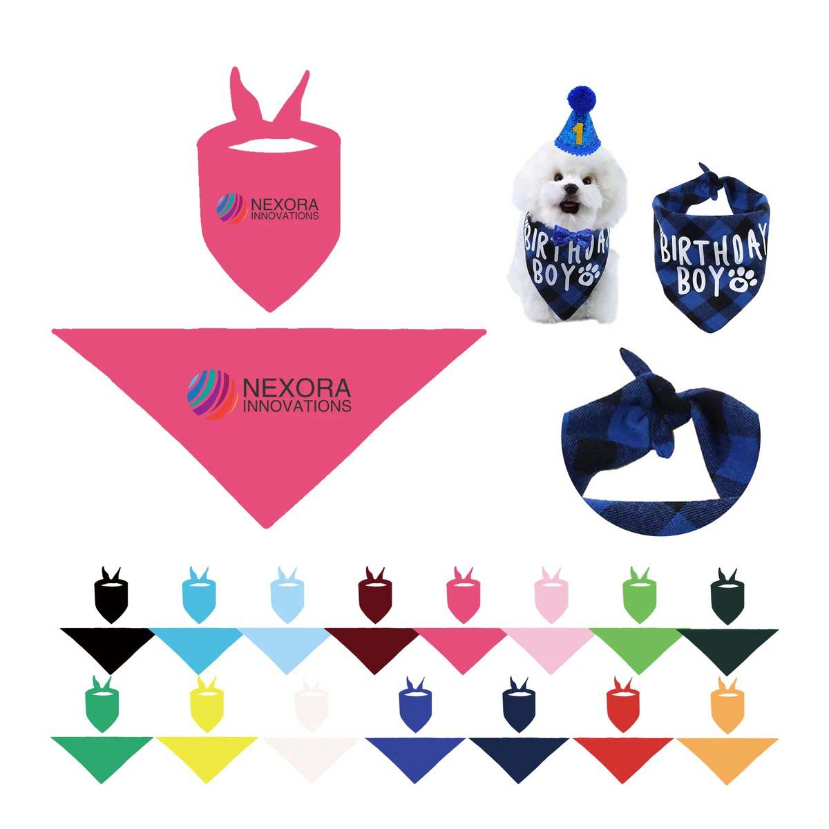 Adjustable Dog Bandana in Triangular Shape 16