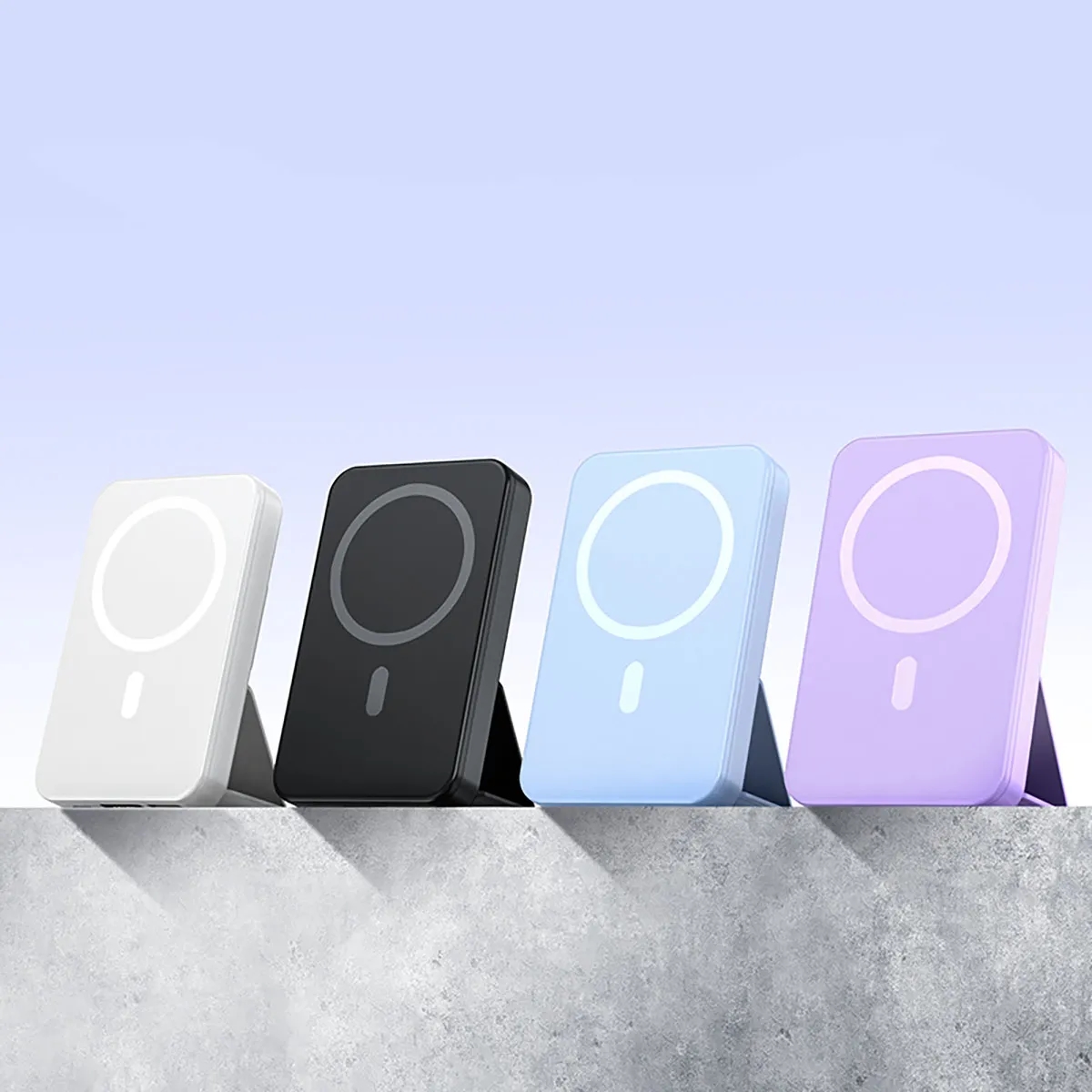 Magnetic Wireless Portable Charger with Foldable Stand 1