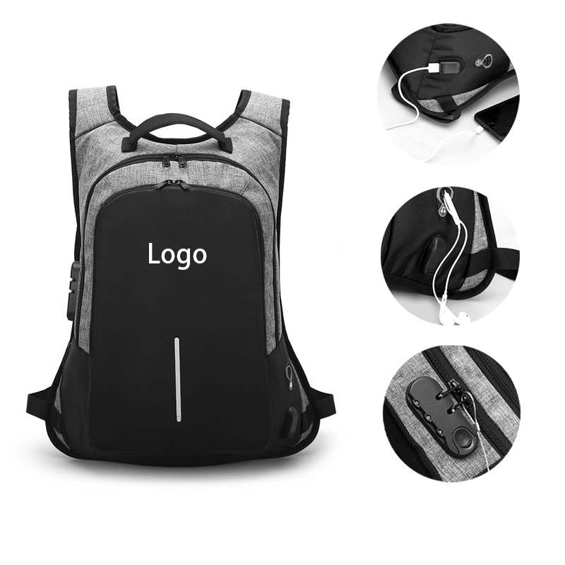 Laptop Backpack with USB Port and Combination Lock 4