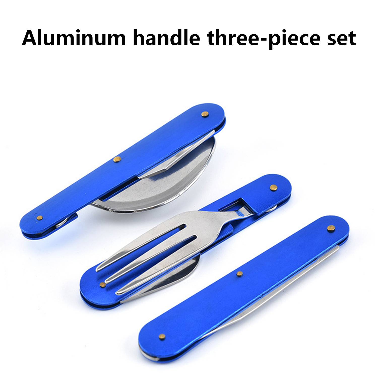 Foldable Stainless Steel Knife Fork and Spoon Cutlery Set 5