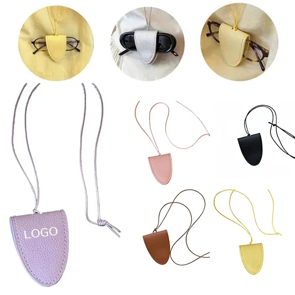 PU Leather Magnetic Sunglasses Holder - Neck Hanging Design 8