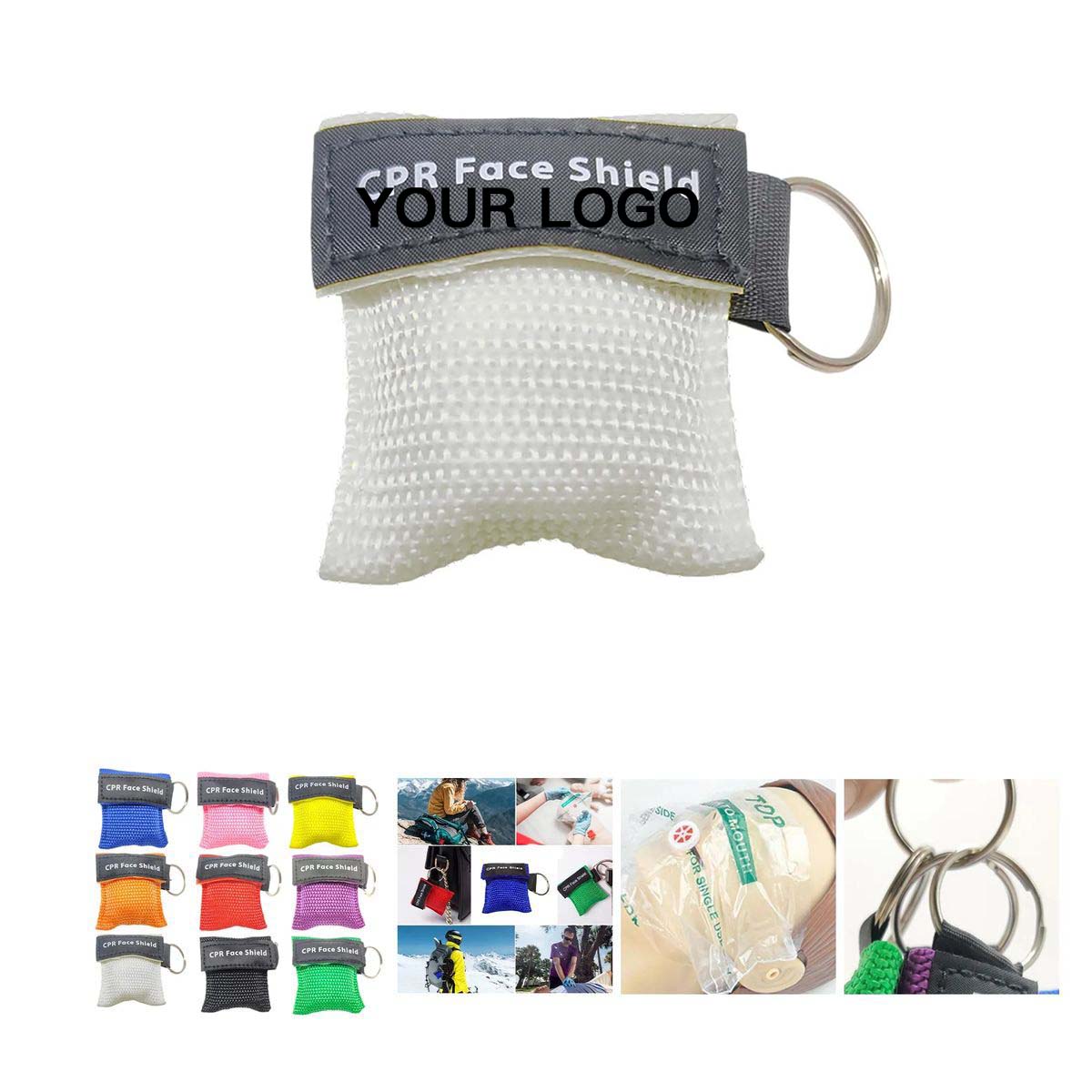 CPR Barrier Mask with Nylon Keychain Case 6