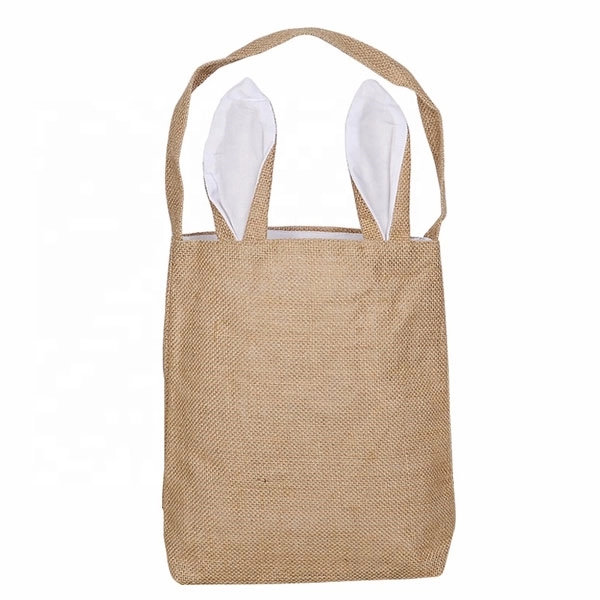 Burlap Easter Bunny Bag 9