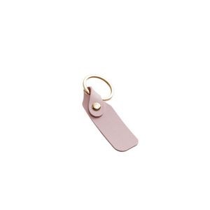 Sleek Rectangle PU Leather Simple Keychain 10